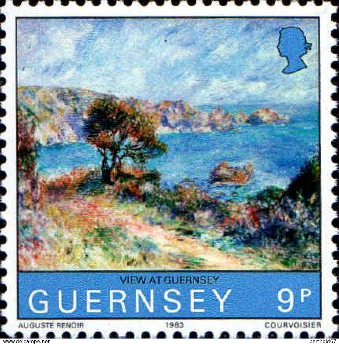 Guernesey Poste N** Yv:271/275 Centenaie De La Visite D'Auguste Renoir - Guernsey