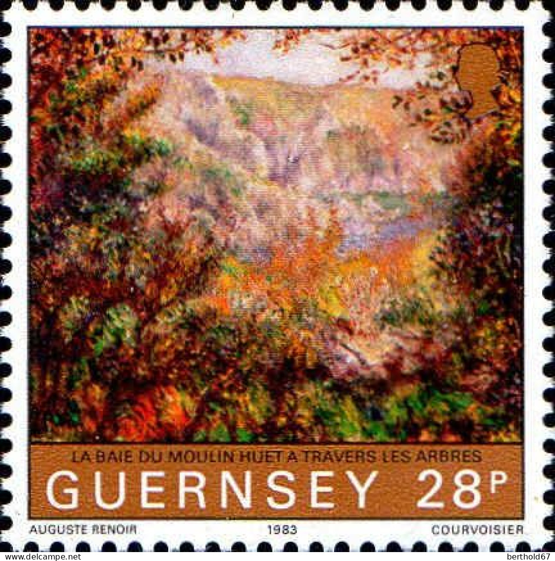 Guernesey Poste N** Yv:271/275 Centenaie De La Visite D'Auguste Renoir - Guernesey