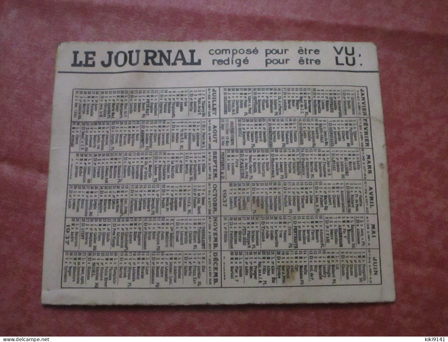 - 1937 - Publicité LE JOURNAL Et à Système à Disque - Petit Format : 1921-40