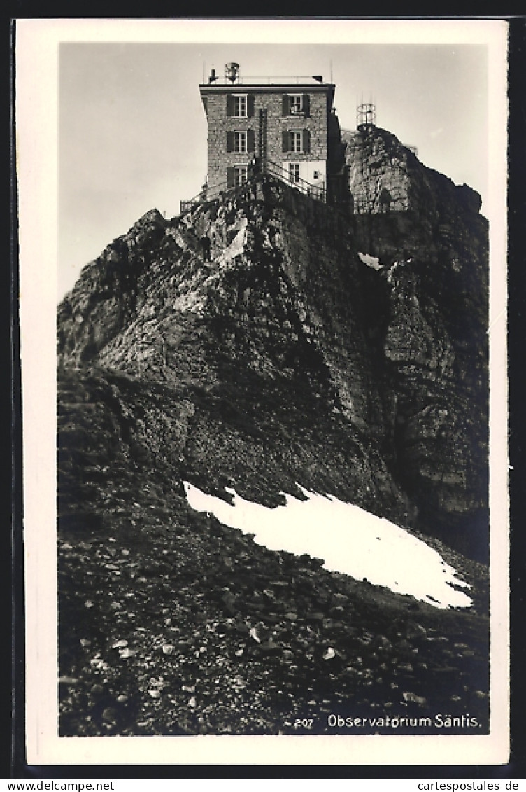 AK Säntis, Das Observatorium Auf Der Bergspitze  - Autres & Non Classés