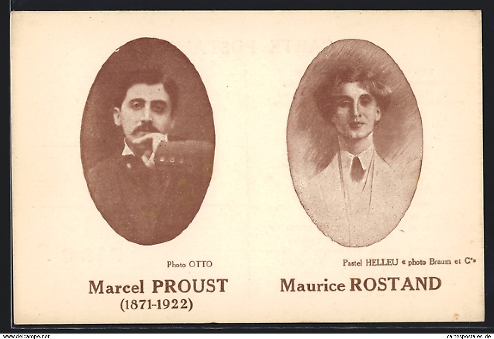 AK Marcel Proust, 1871-1922, Maurice Rostand  - Writers