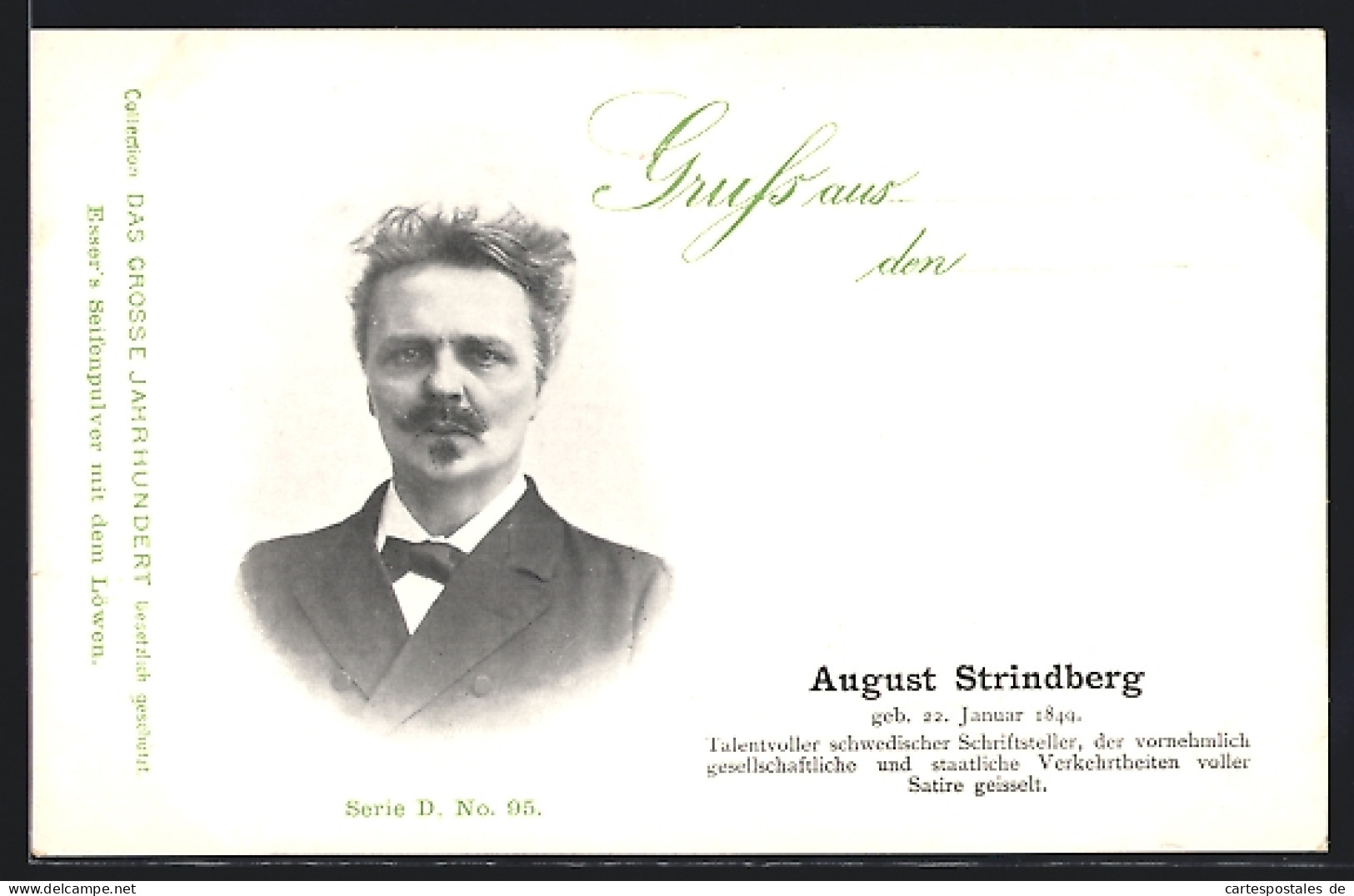 AK August Strindberg, Schriftsteller Aus Schweden  - Schrijvers