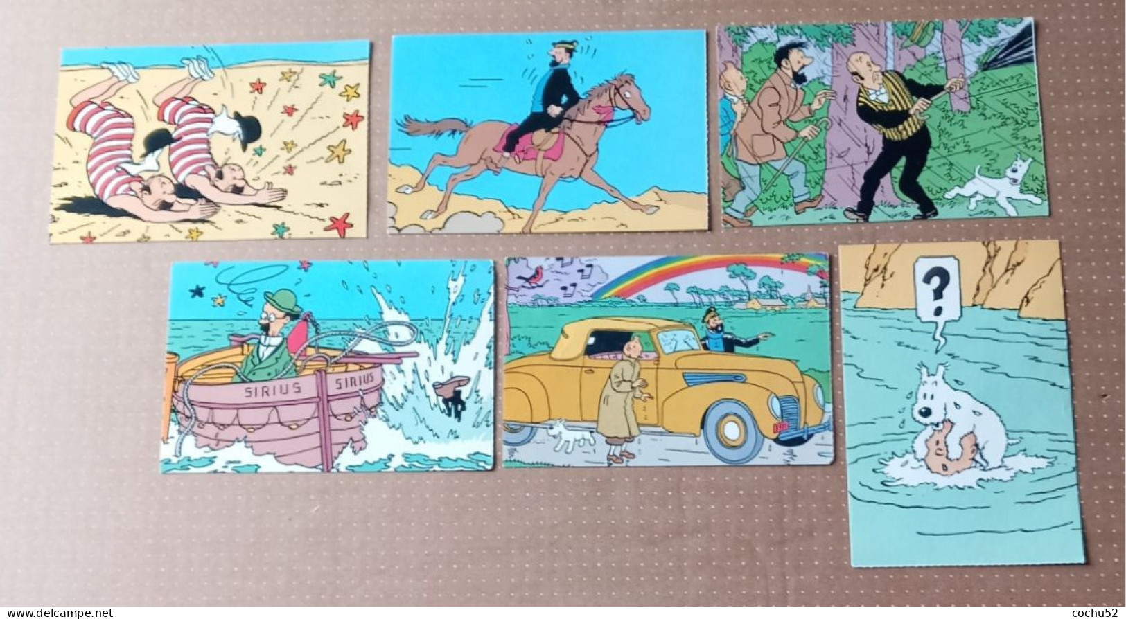 Tintin (Hergé) – 6 Cartes Postales Q8 - Postkaarten