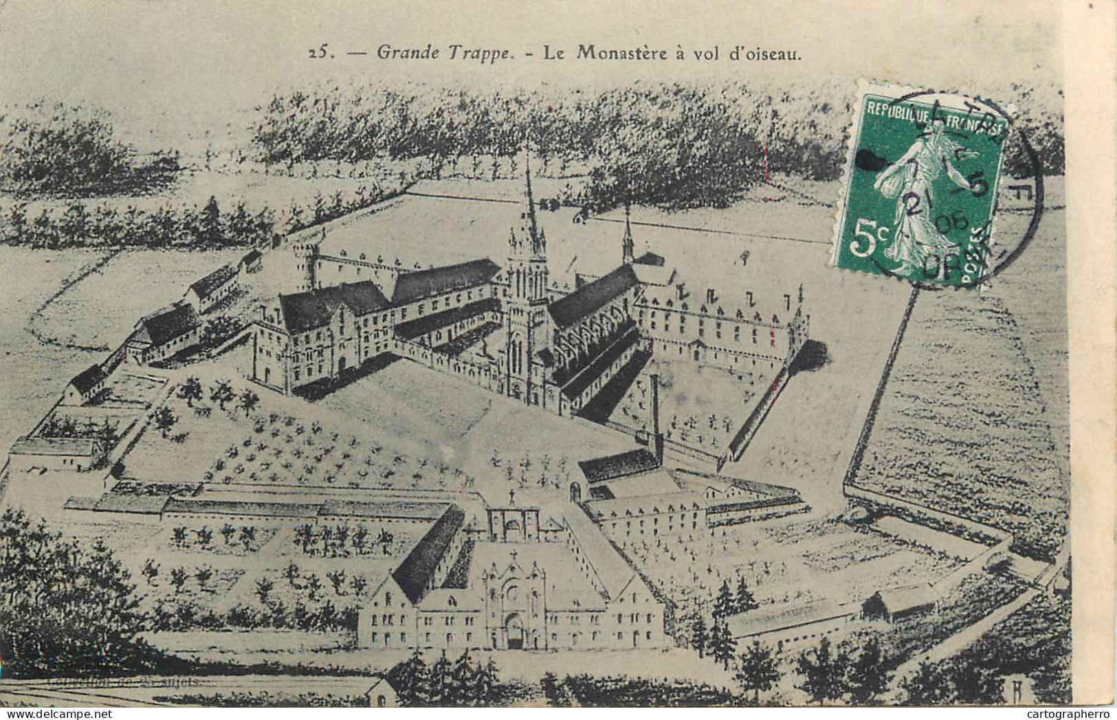 La Grande Trappe  La Monastere A Vol D`oiseau 1906 - Autres & Non Classés