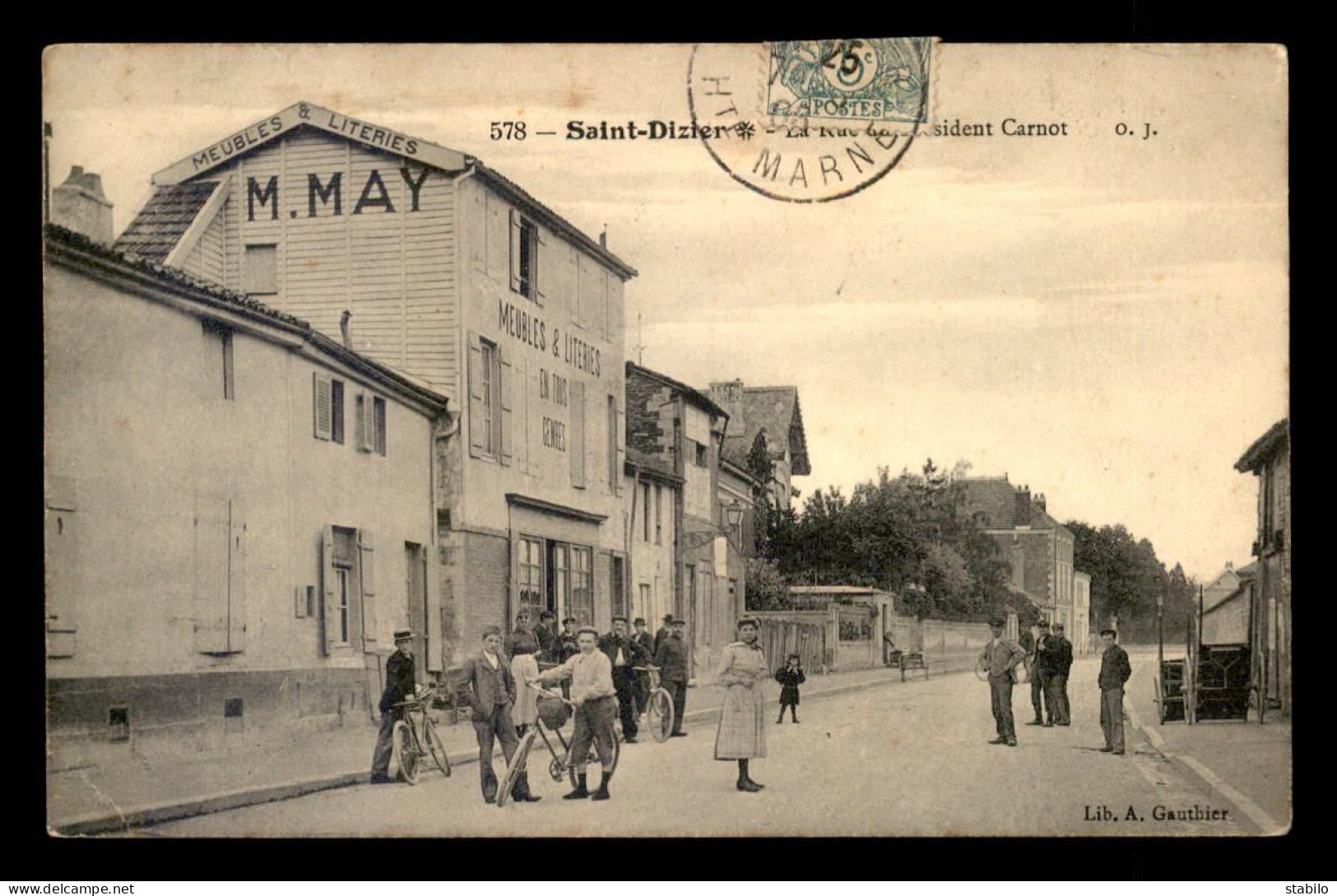 JUDAISME -  ST-DIZIER (HAUTE-MARNE) - RUE DU PRESIDENT CARNOT - MAGASIN DE MEUBLES M. MAY - Giudaismo