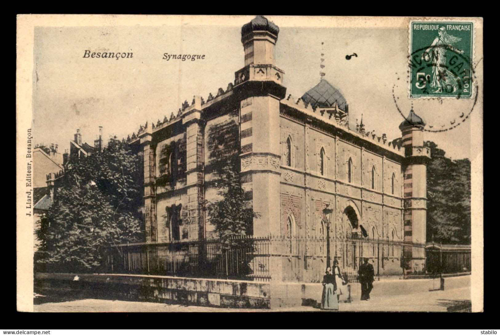 JUDAISME - SYNAGOGUE - BESANCON - CARTE COLORISEE - Judaísmo