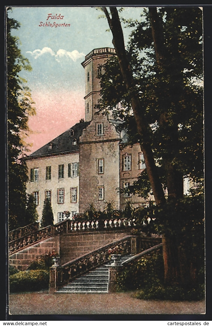AK Fulda, Partie Im Schlossgarten  - Fulda