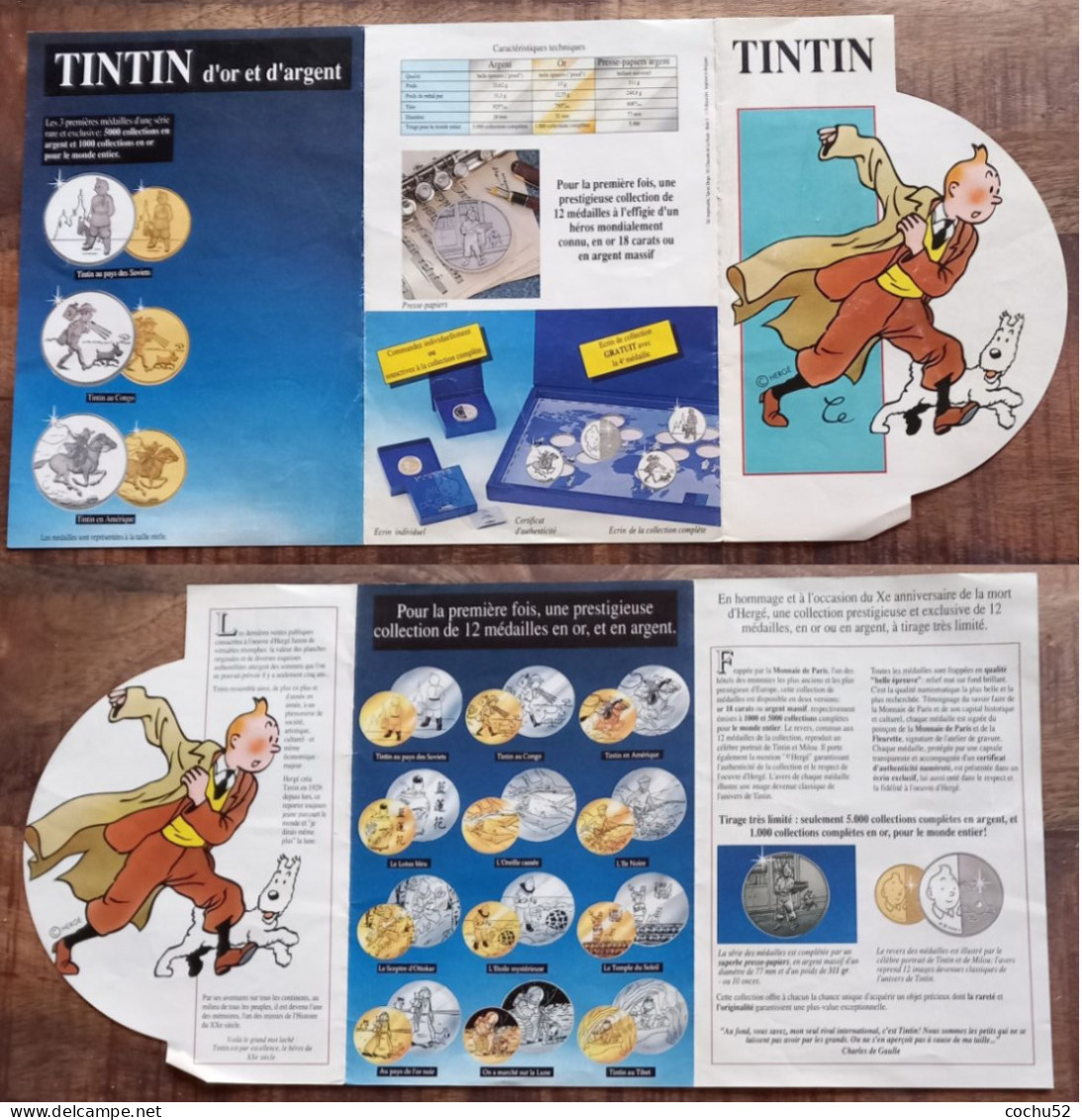 Bande Dessinée, Publicité Pour Médailles – Tintin (Hergé) - Other & Unclassified