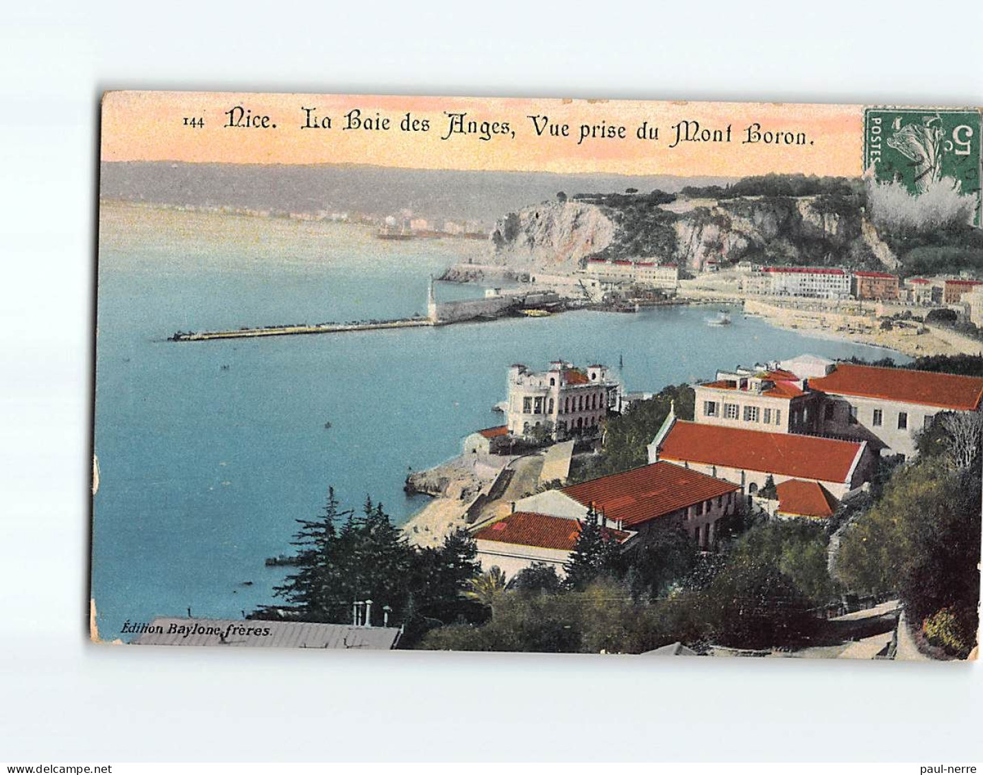 NICE : La Baie Des Anges, Vue Prise Du Mont Boron - état - Andere & Zonder Classificatie