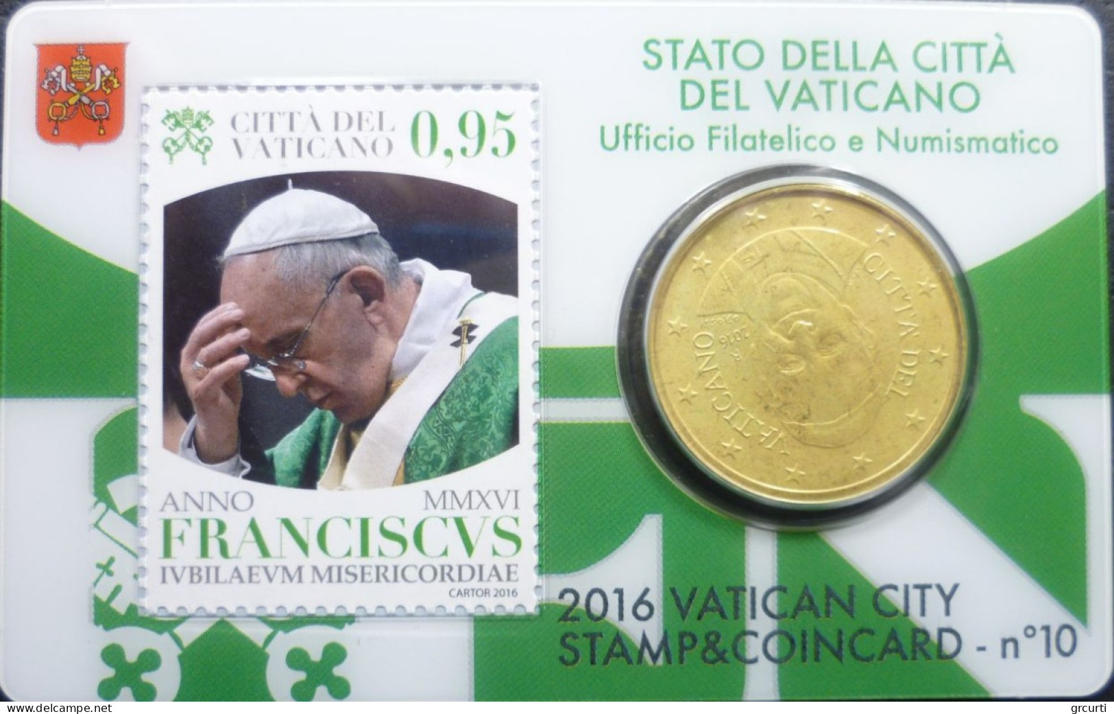 Vaticano - 50 Centesimi 2016 - Giubileo Della Misericordia - Stamp & Coincard N. 10÷13 - KM# 460 - Vaticano (Ciudad Del)