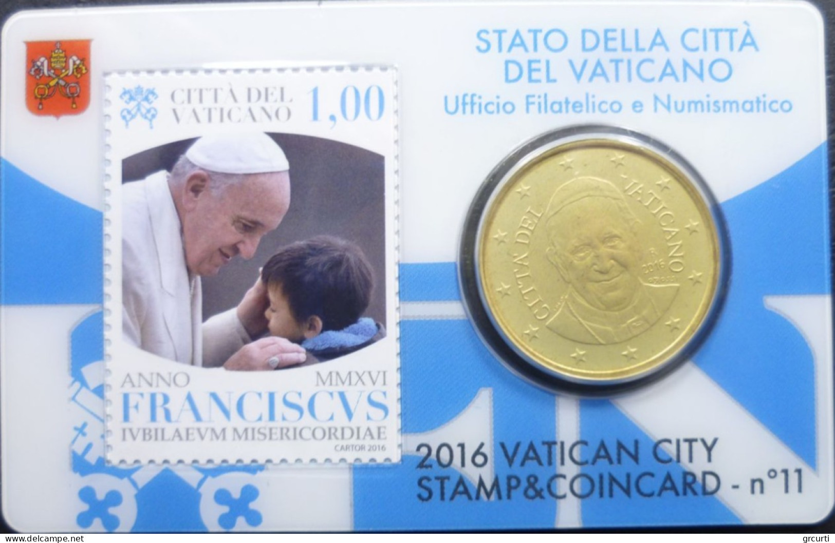 Vaticano - 50 Centesimi 2016 - Giubileo Della Misericordia - Stamp & Coincard N. 10÷13 - KM# 460 - Vaticano (Ciudad Del)