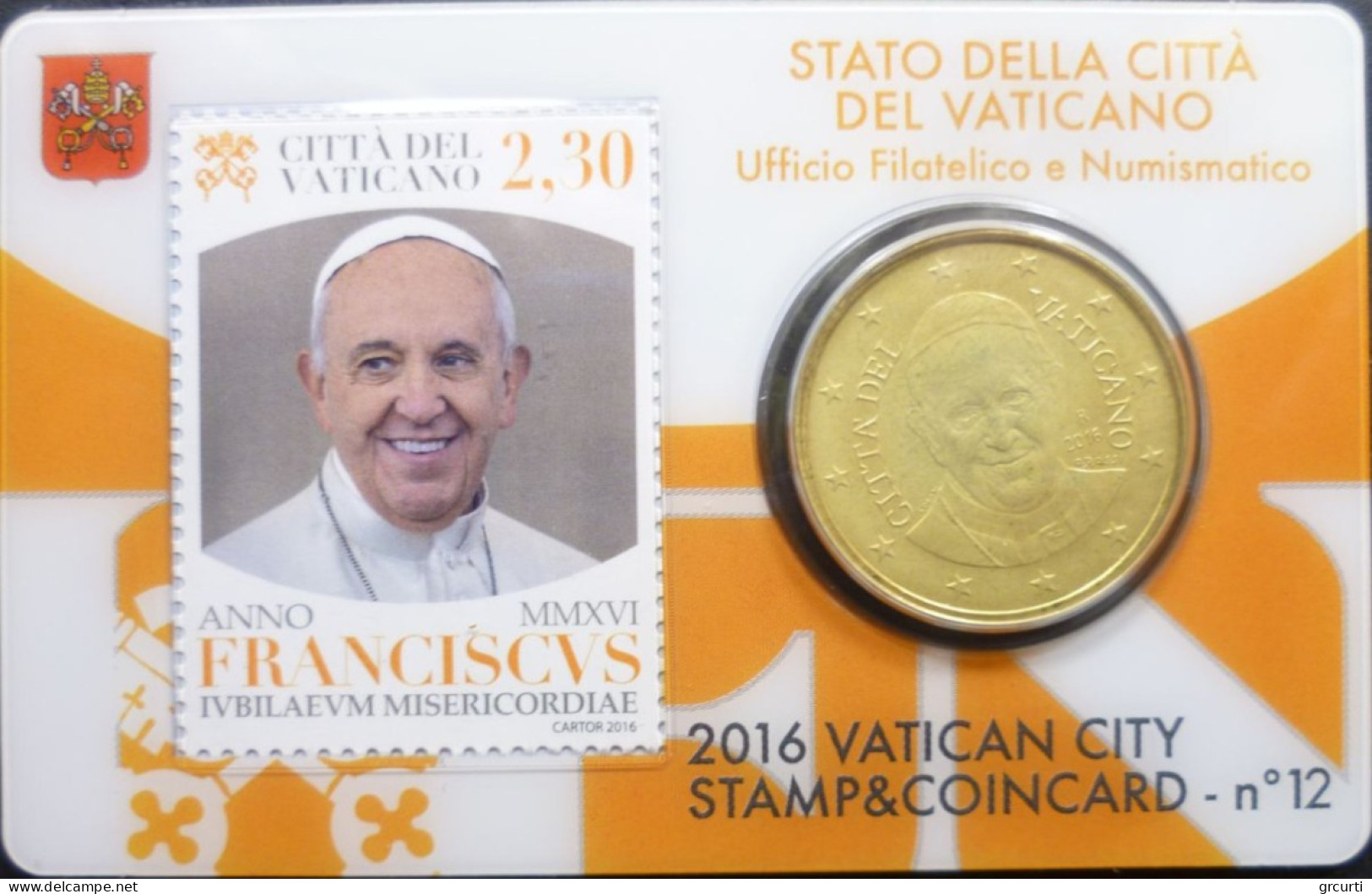 Vaticano - 50 Centesimi 2016 - Giubileo Della Misericordia - Stamp & Coincard N. 10÷13 - KM# 460 - Vaticano (Ciudad Del)