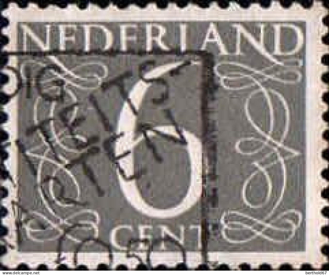 Pays-Bas Poste Obl Yv: 611A Mi:646 Chiffre (Belle Obl.mécanique) - Usados