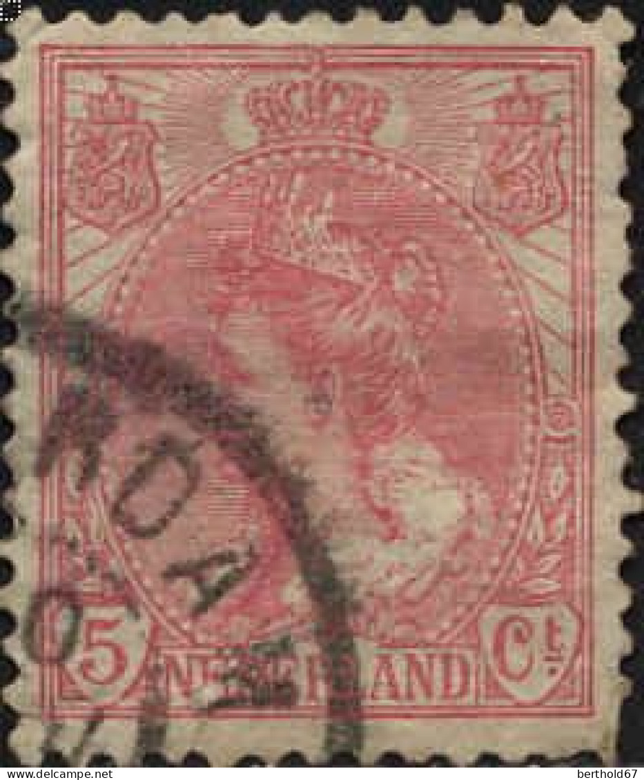 Pays-Bas Poste Obl Yv:  51 Mi:54A Reine Wilhelmine (cachet Rond) - Used Stamps