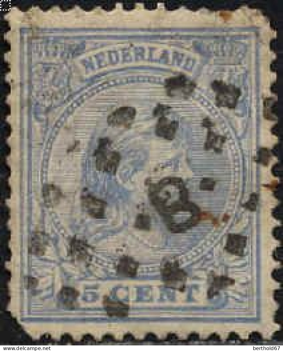Pays-Bas Poste Obl Yv:  35 Mi:35aa Reine Wilhelmine Dents Courtes (TB Cachet Rond) - Used Stamps