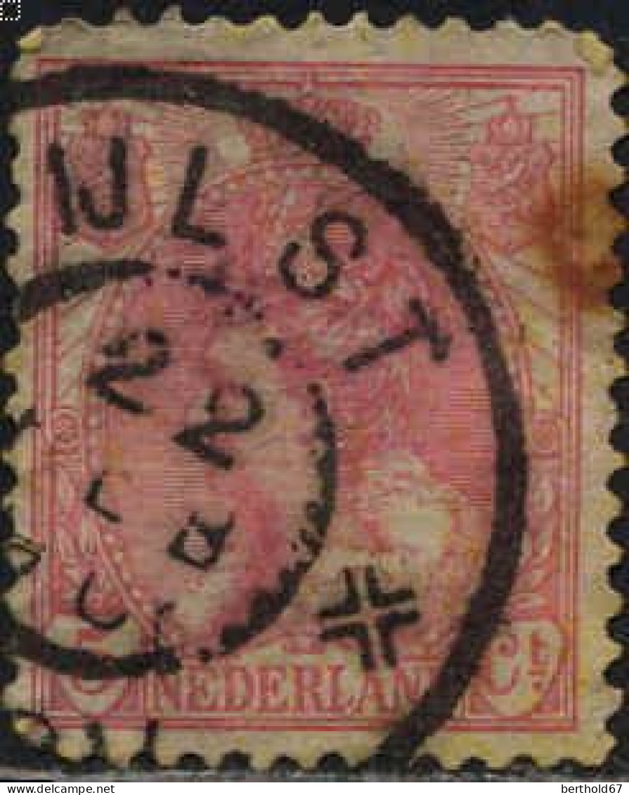 Pays-Bas Poste Obl Yv:  51 Mi:54A Reine Wilhelmine (TB Cachet à Date) - Used Stamps