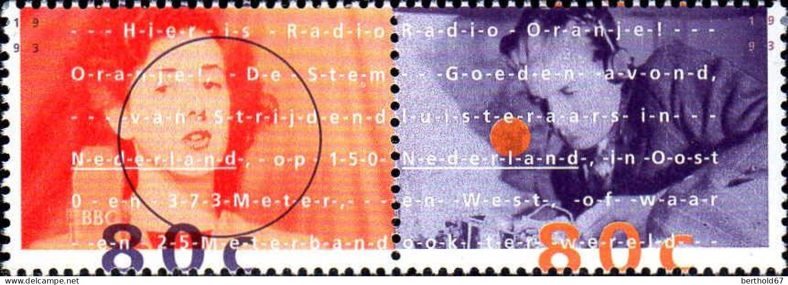 Pays-Bas Poste N** Yv:1441/1442 Radio Orange - Unused Stamps
