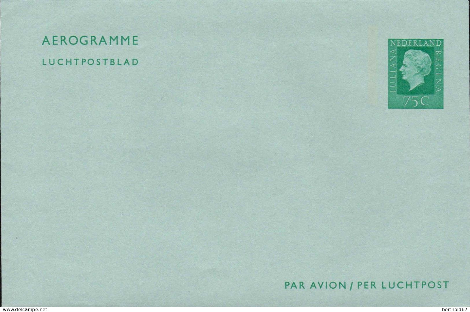 Pays-Bas Aérogr N** Yv:54 Aérogramme Luchpostblad Reine Juliana - Airmail