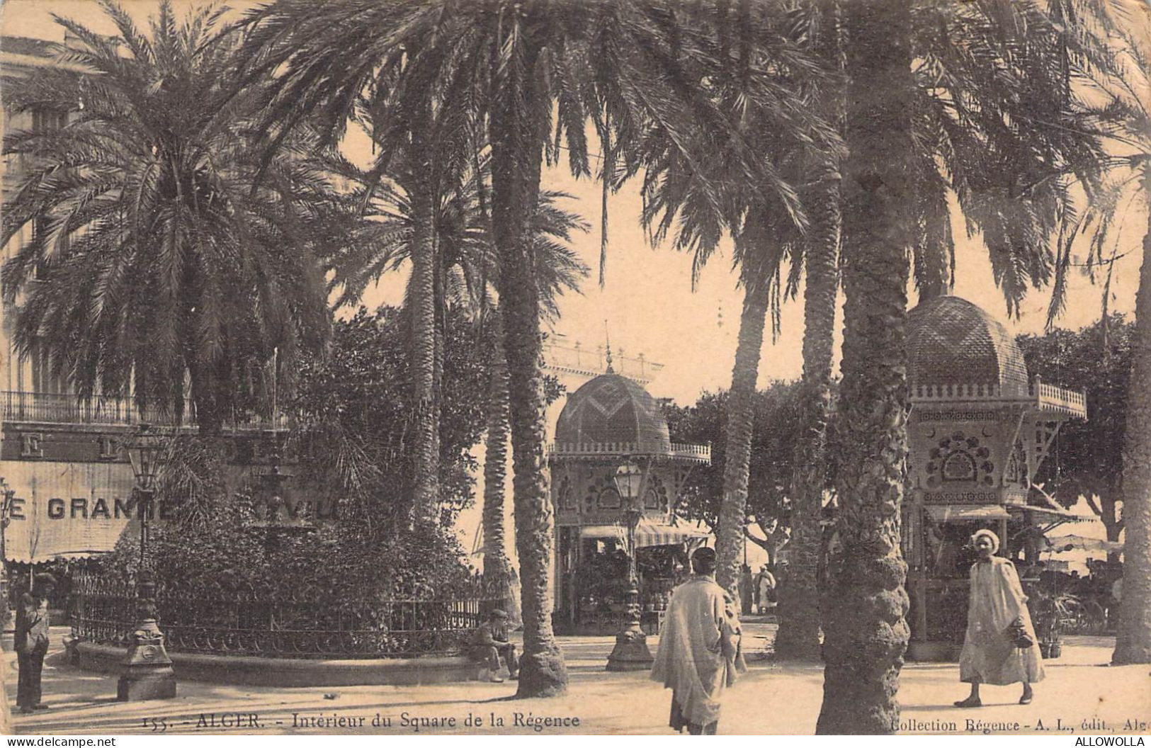 26982 " ALGER-INTÉRIEUR DU SQUARE DE LA RÉGENCE " ANIMÉ-VERA FOTO-CART.POST.  SPED.1914 - Algiers