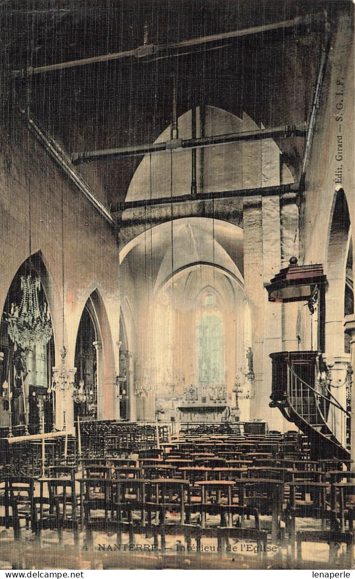 D9572 Nanterre Intérieur De L'église - Nanterre