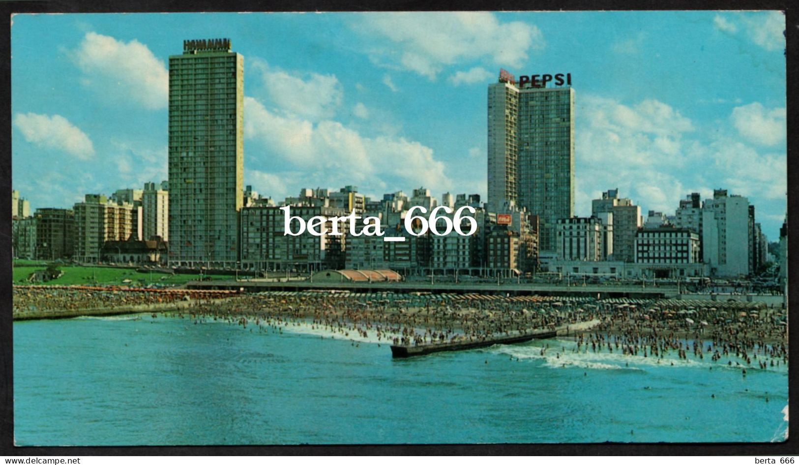 Argentina Mar Del Plata Beaches Panoramic Large Size 1975 - Argentina