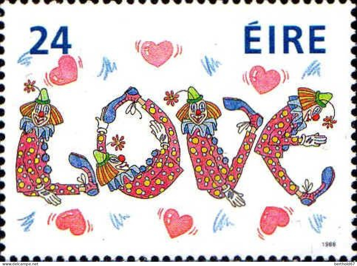 Irlande Poste N** Yv: 643/644 Messages D'amour - Neufs