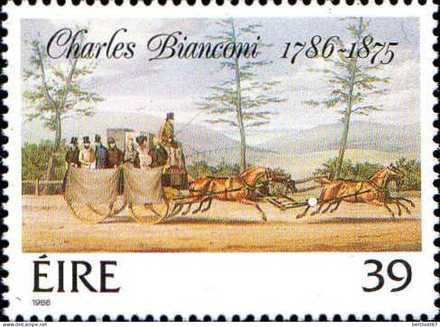 Irlande Poste N** Yv: 612/613 Charles Bianconi 1786-1875 - Neufs