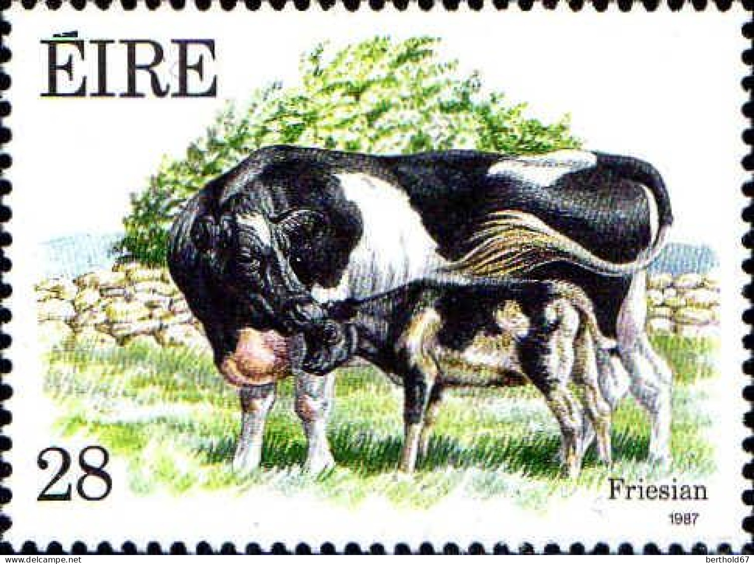 Irlande Poste N** Yv: 628/631 Faune & Flore 10.Serie Races Bovines - Ongebruikt