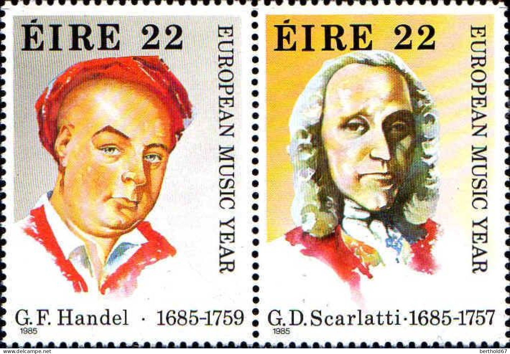 Irlande Poste N** Yv: 568/570 Année Européenne De La Musique - Unused Stamps