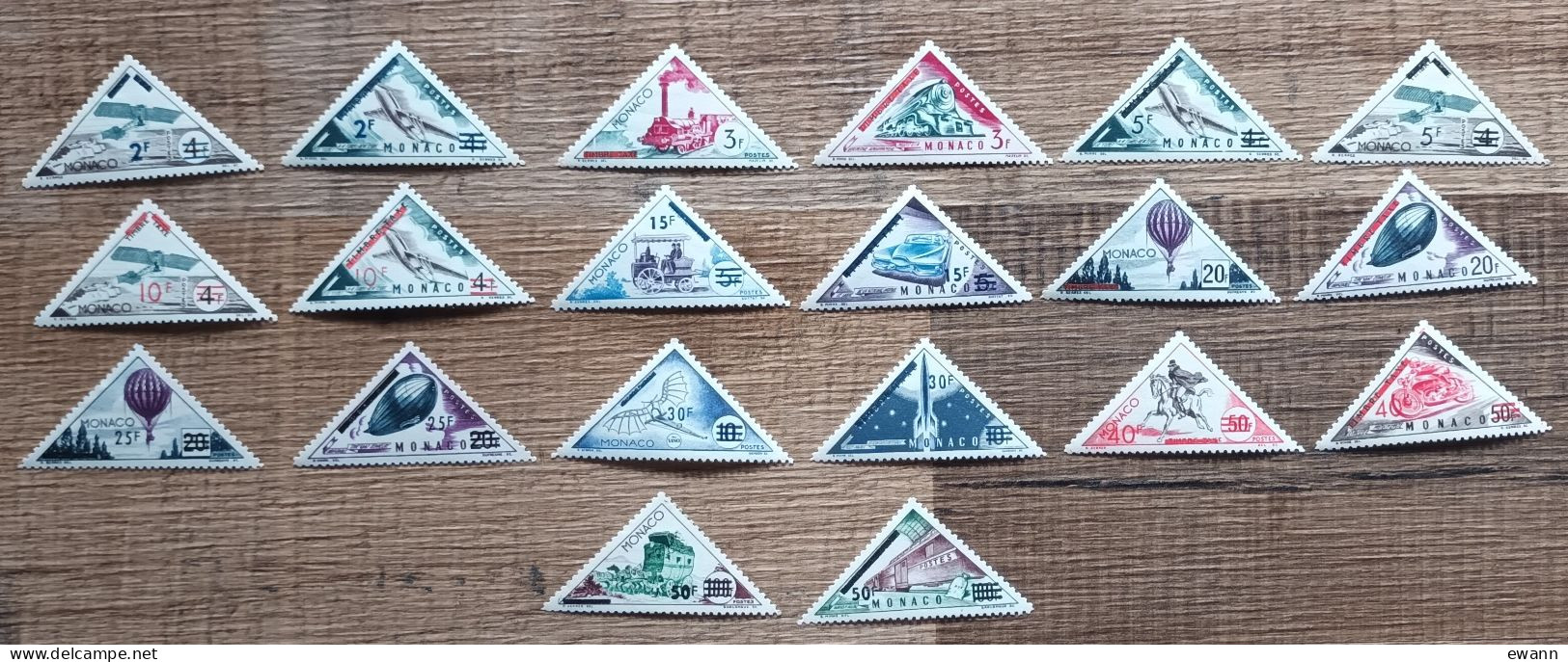 Monaco - YT N°453 à 472 - Timbres Taxe Surchargés - 1956 - Neuf - Unused Stamps