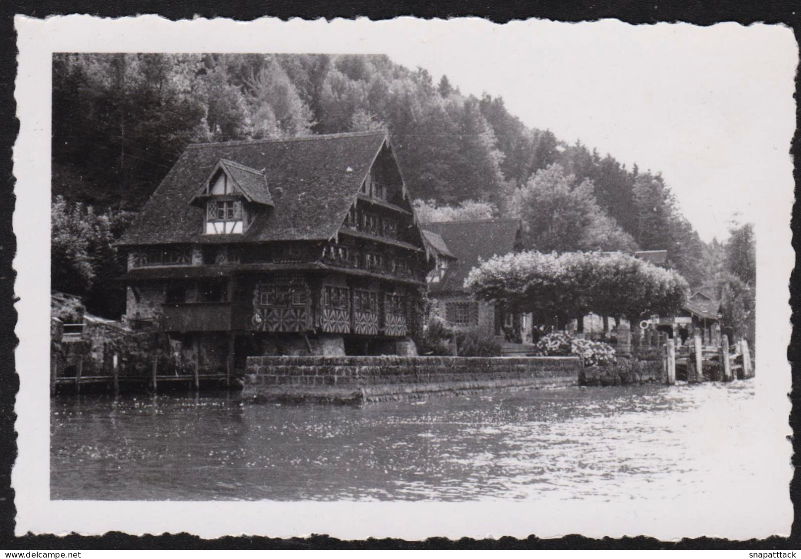 Jolie Photographie Wirtshaus Zur Treib Am Vierwalderstätter See, Suisse, Seelisberg, 5,8 X 8,8 Cm - Places