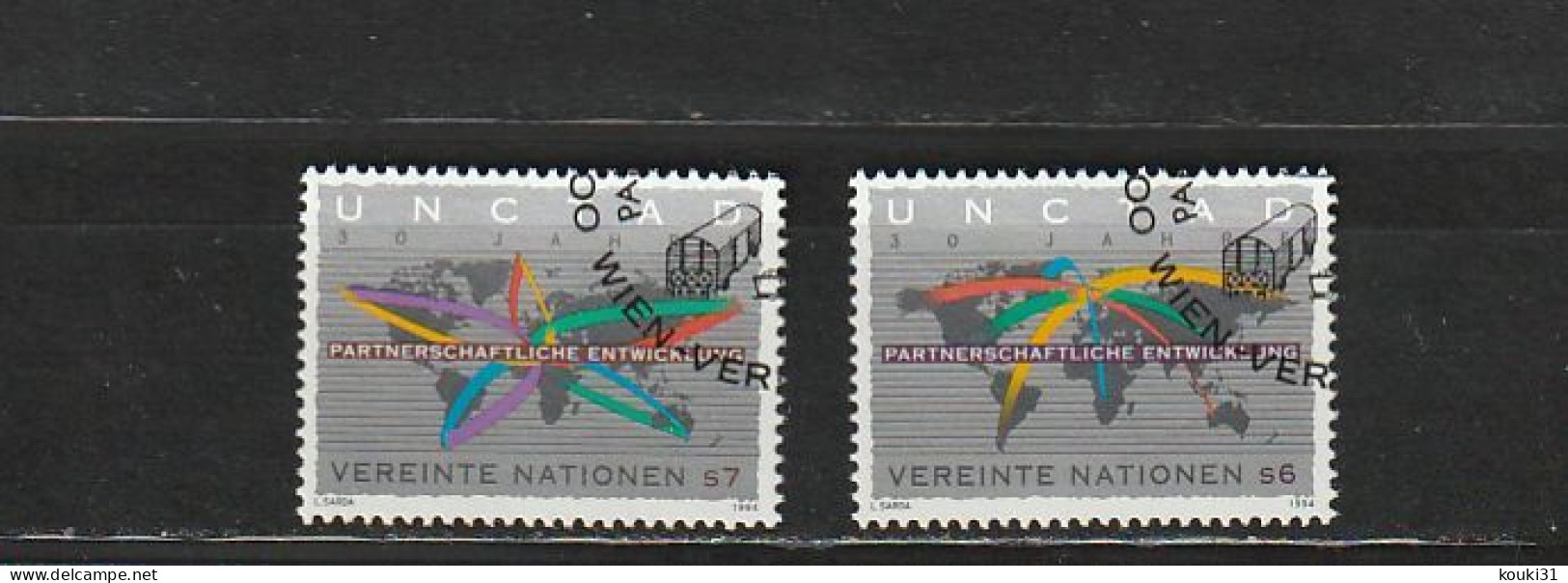 Nations Unies (Vienne) YT 196/7 Obl : Commerce Et Développement - 1994 - Used Stamps