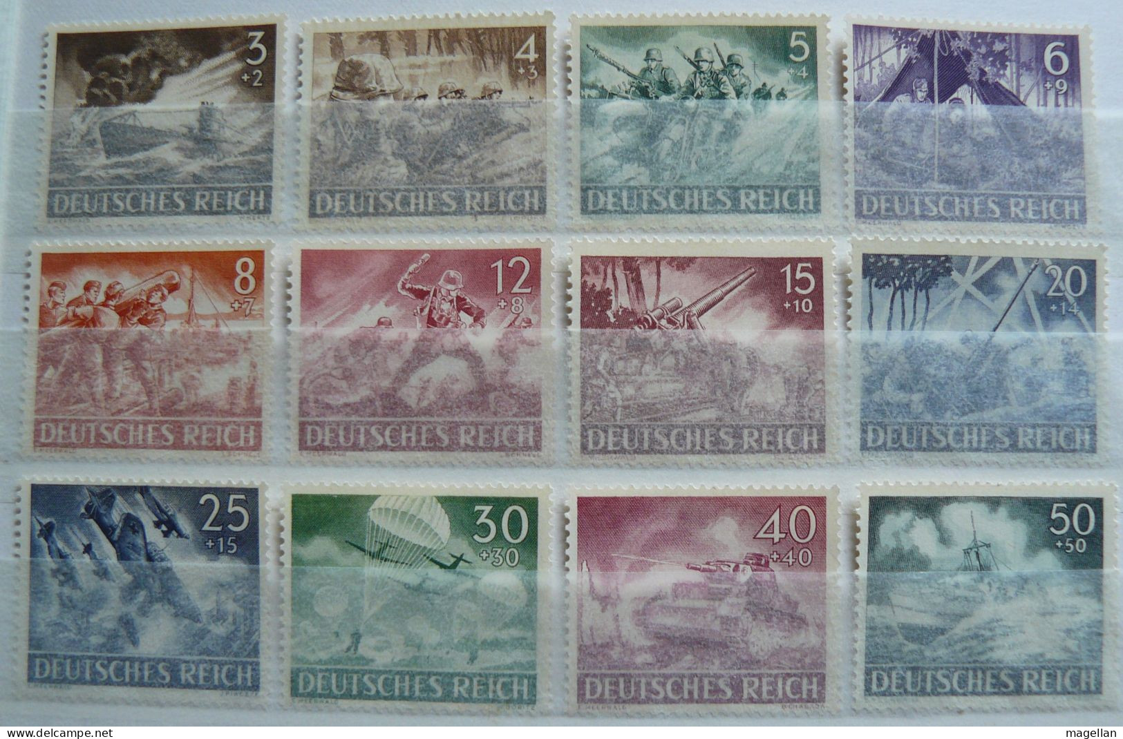 Allemagne - III Reich - Mi. 831/842 - Yv. 748/759 Neufs ** (MNH) - Unused Stamps