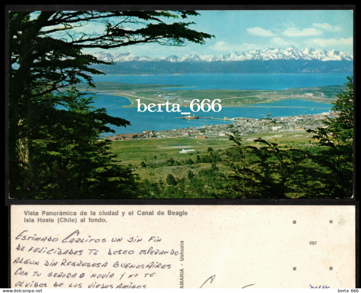 Argentina Ushuaia Tierra Del Fogo Panoramic Large Size 70's - Argentinien
