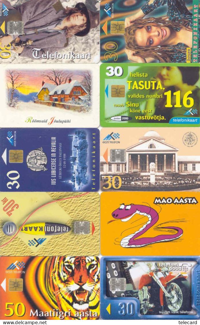 ESTONIA Estonie 10 Telecartes Phonecards (B) - Estland