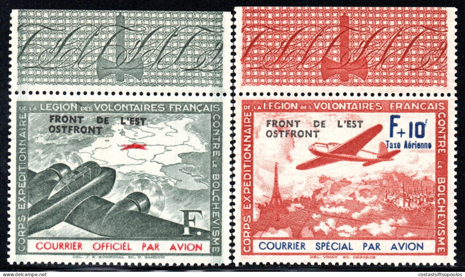 3226. 1942  FRONT DE L'EST - OST FRONT  SET MNH(HINGED IN MARGINS) VERY FINE AND VERY FRESH. - Guerre (timbres De)