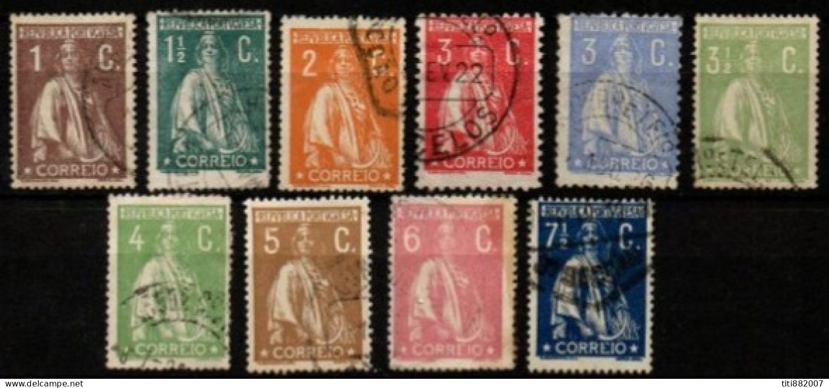 PORTUGAL  -   1917.    L OT    De 10  Cérès  Oblitérés. - Used Stamps