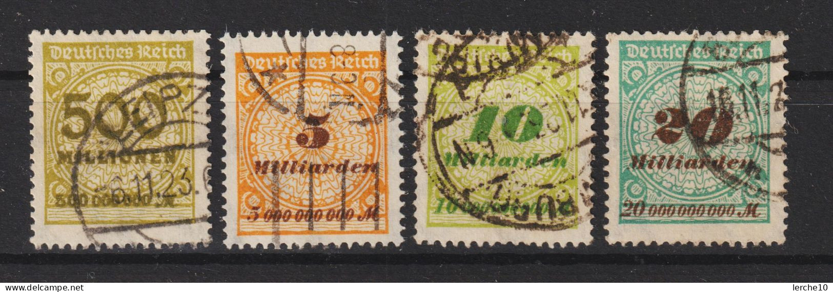 MiNr. 324, 327, 328, 329 PE1  Gestempelt, Geprüft  (0721) - Used Stamps