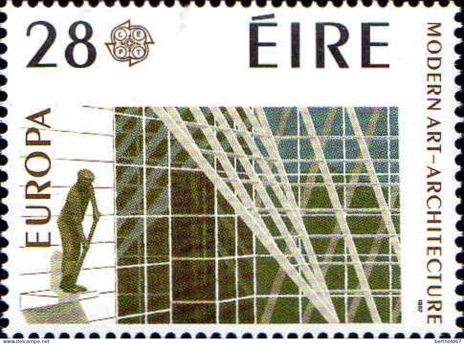 Irlande Poste N** Yv: 626/627 Europa Cept Architecture Moderne - 1987