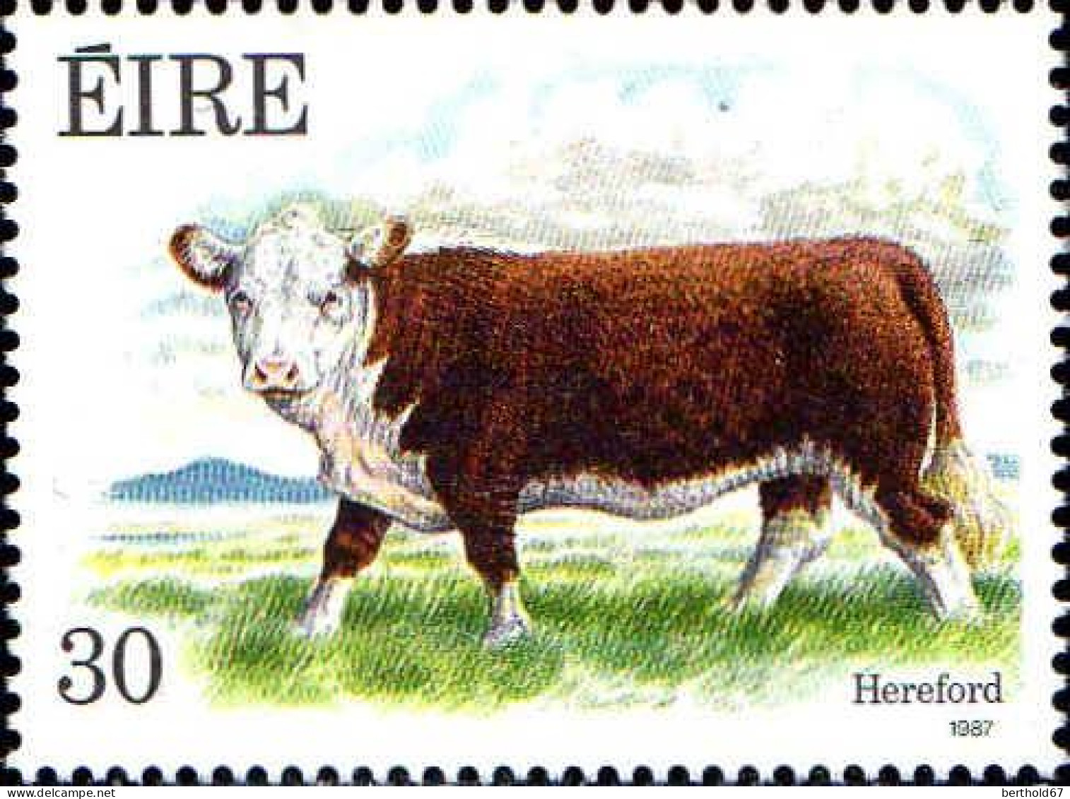 Irlande Poste N** Yv: 628/631 Faune & Flore 10.Serie Races Bovines - Vaches