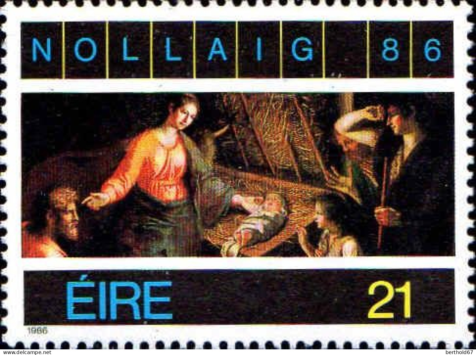 Irlande Poste N** Yv: 614/615 Noël Tableaux - Noël