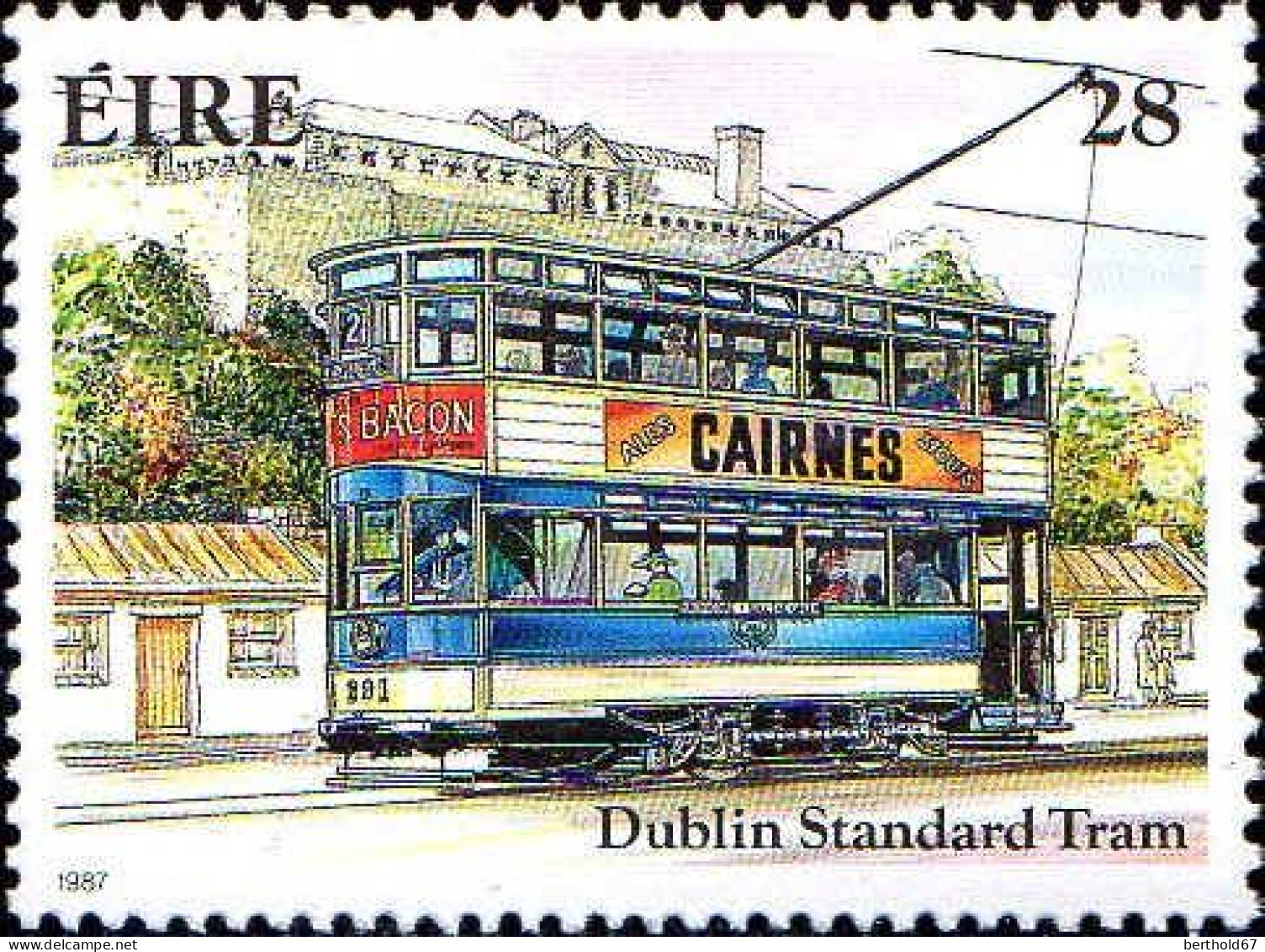 Irlande Poste N** Yv: 618/621 Transports En Irlande 1.Serie Tramways - Tramways