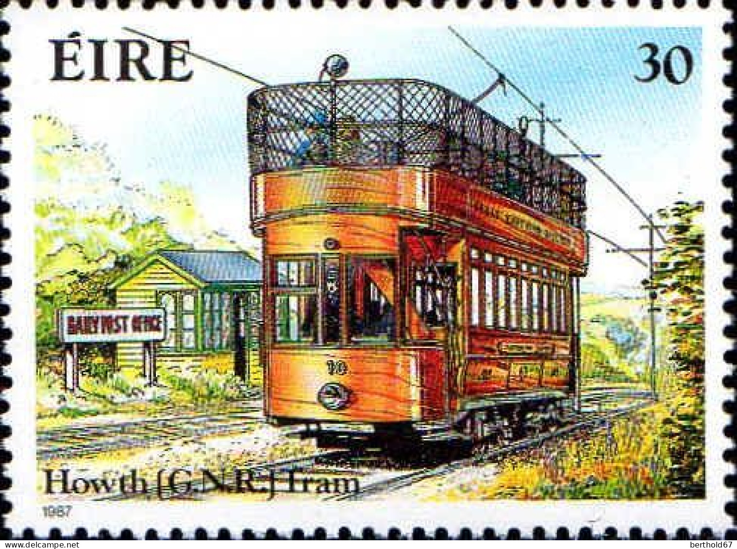 Irlande Poste N** Yv: 618/621 Transports En Irlande 1.Serie Tramways - Tram