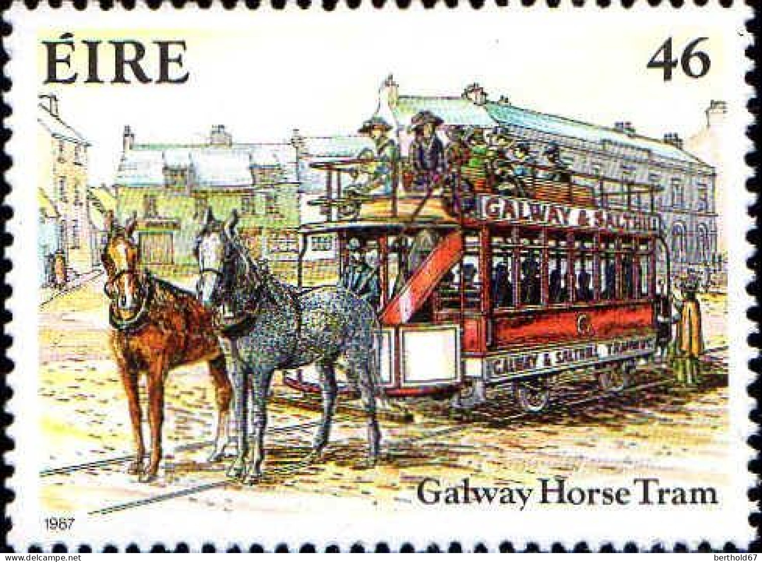 Irlande Poste N** Yv: 618/621 Transports En Irlande 1.Serie Tramways - Strassenbahnen