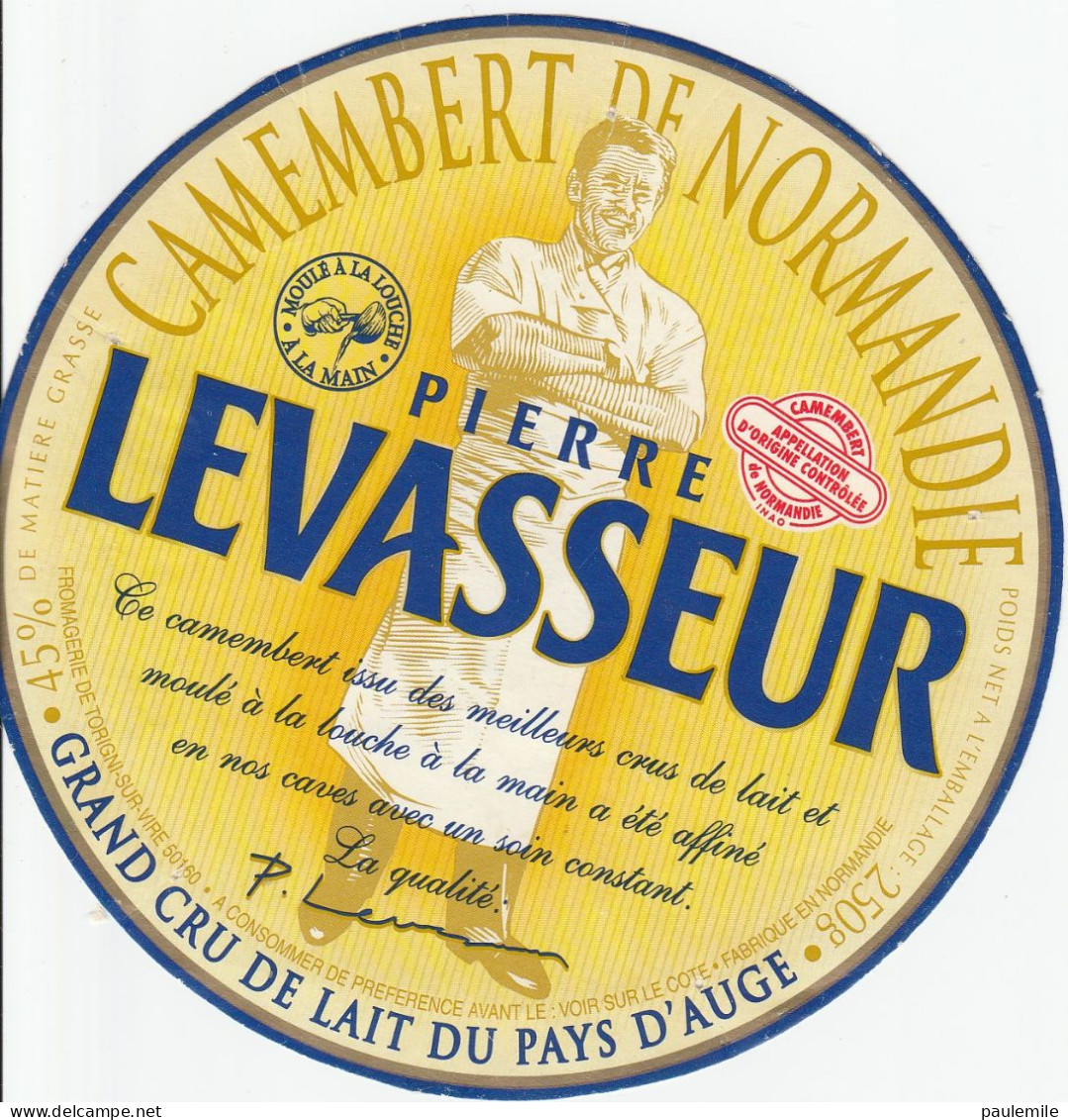 ETIQUETTE  DE  CAMEMBERT    LEVASSEUR      PAS D.AUGE - Käse