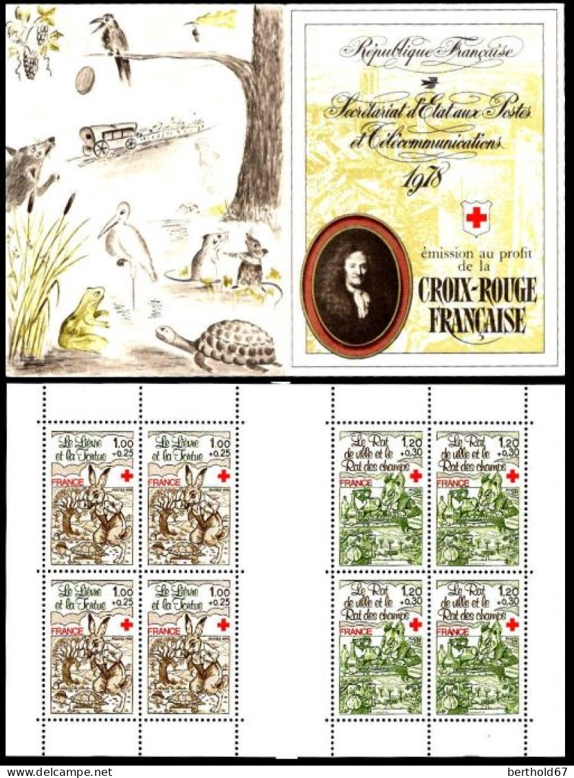 France Carnet N** Yv:2027 Mi:2130H Croix-Rouge Fables De La Fontaine (Thème) - Märchen, Sagen & Legenden