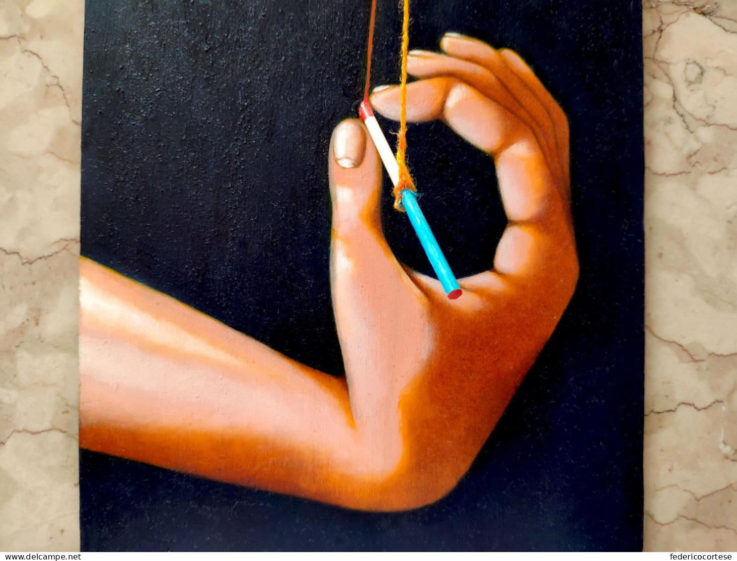 Mani, dipinto as olio su legno / Hands, oil painting on wood panel