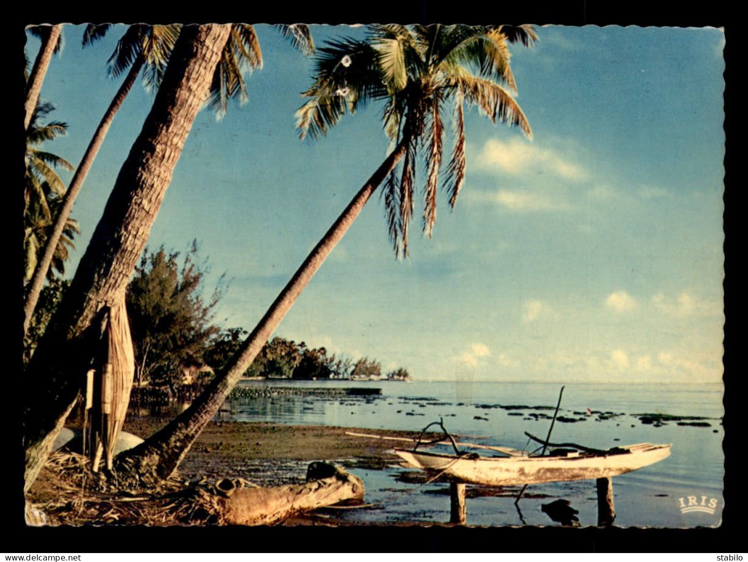 TAHITI - LE LAGON A PUNAAUIA - VOIR ETAT - CARTE TIMBREE - Tahiti