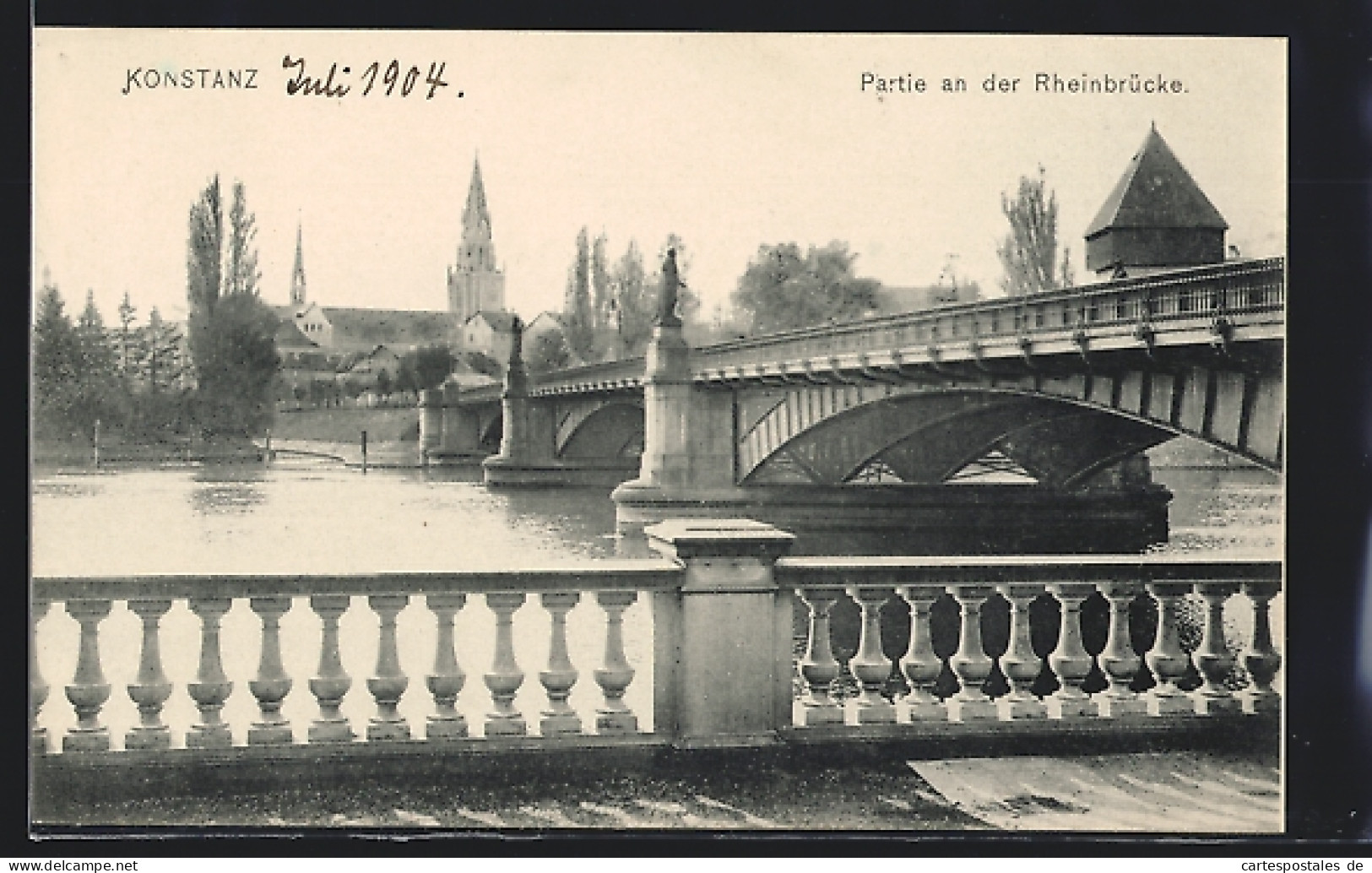 AK Konstanz, Partie An Der Rheinbrücke  - Konstanz