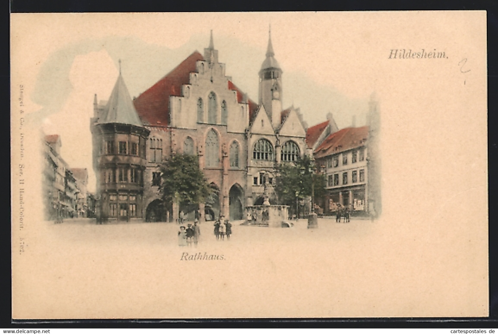 AK Hildesheim, Partie Am Rathaus, Mit Brunnen  - Hildesheim